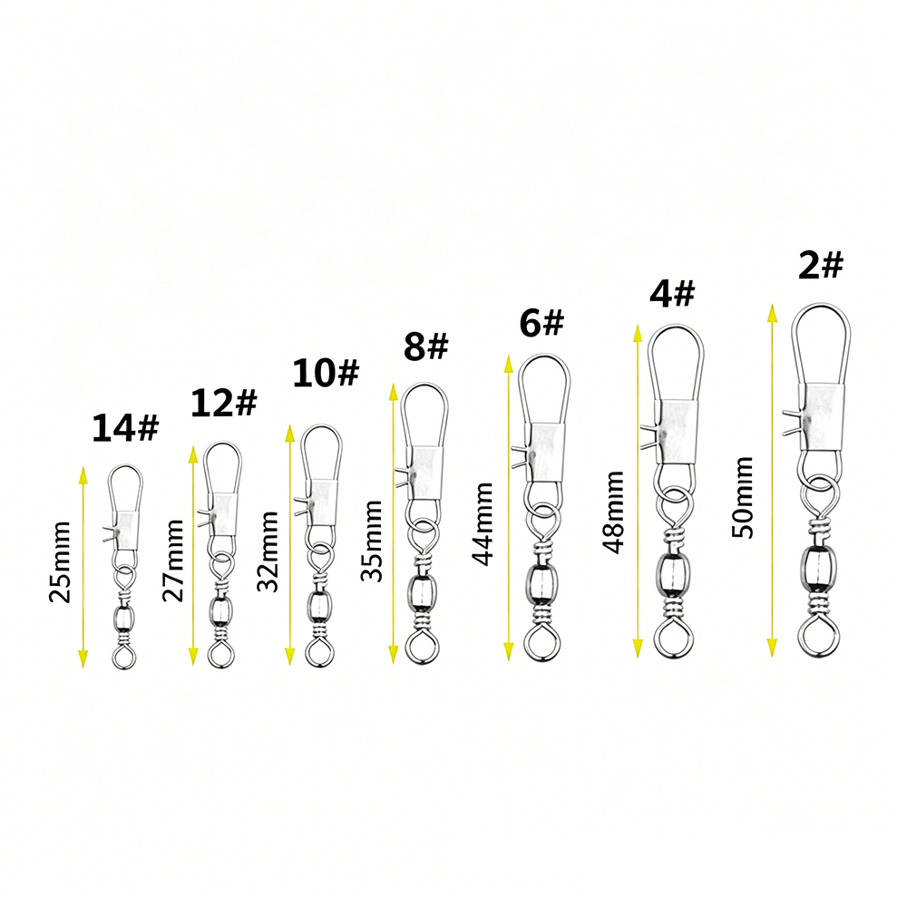 50Pc/box Stainless Steel Swive - Fishing Line Box 评论和价格