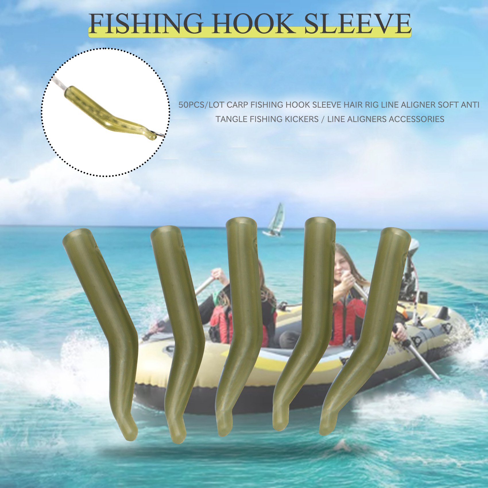 50Pcs/Lot Carp Fishing Hook Sl - Monofilament Line 评论和价格