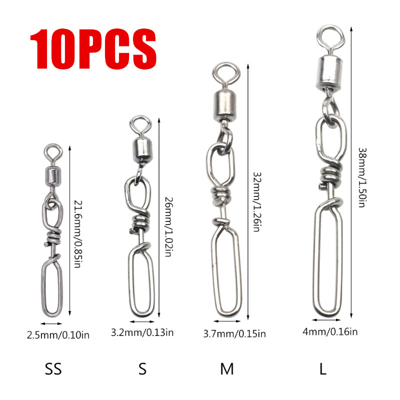 10Pcs Stainless Steel Quick Sn - Saltwater Line 评论和价格