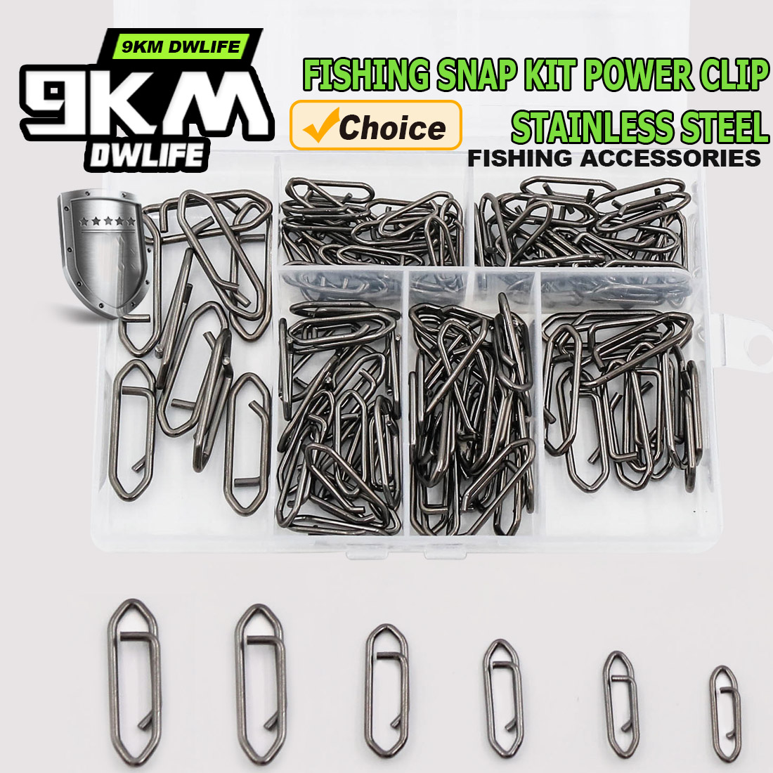 9KM Fishing Snap Kit 110pcs Po - Freshwater Line 评论和价格